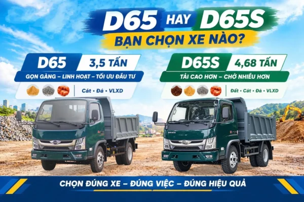 So sánh xe ben Veam D65S và D65